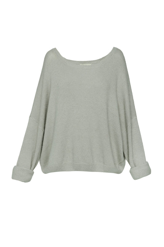 Pull angora gris col rond - BSB