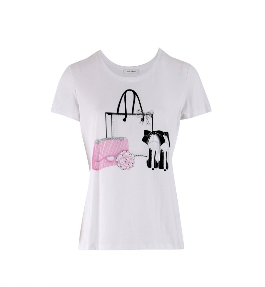 T-Shirt  Fashion Graphic White - Fracomina