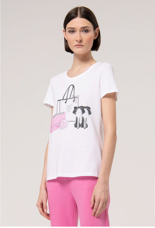 T-Shirt  Fashion Graphic White - Fracomina