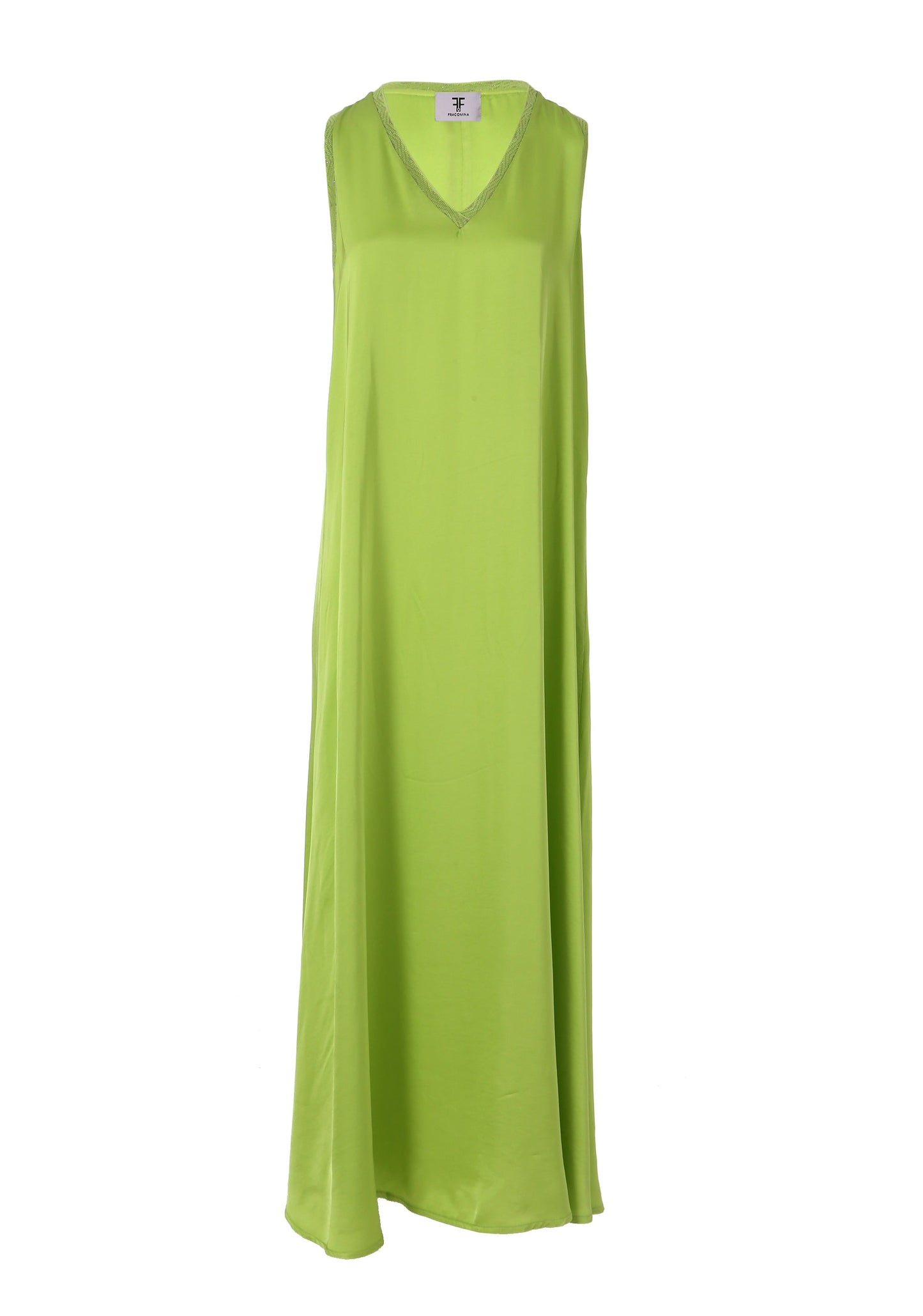 Robe longue satin Avocado